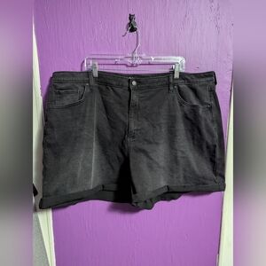 💜 Sonoma Black High Waist Cuffed Mom Shorts 24 3X